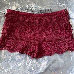 UO Crochet shorts